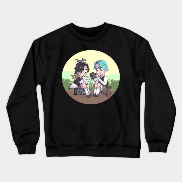 Jumin and V Childhood Crewneck Sweatshirt by sky665